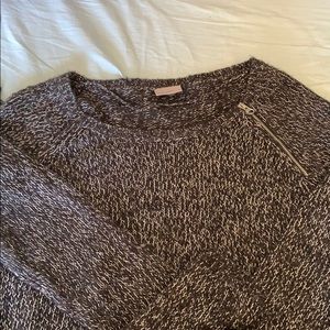 Salt and pepper knit sweater